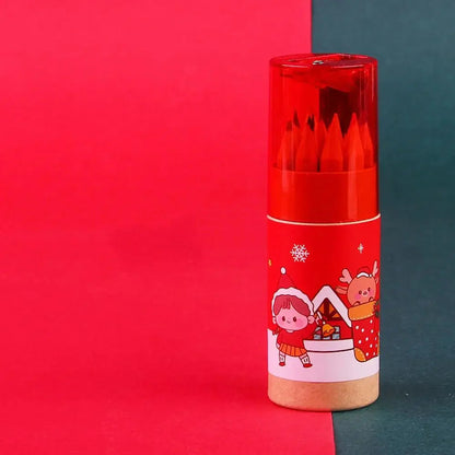 Supplies with Built-in Sharpener Sketch Supplies Drawing Pencils Wooden Pencils Christmas Colored Pencils Sketching Pen
