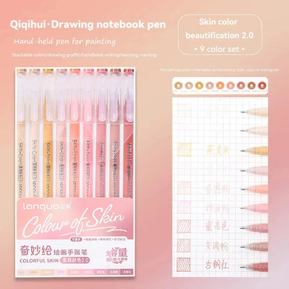 Languo 27-207 Colors Of One Set Drawing Handbook Pens Student DIY Graffiti Multi-Color Gel Pen Writing Marker Stationery