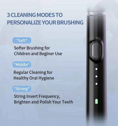 Electric Toothbrush Ultra Thin Intelligent Sonic Electric Toothbrush 3 Operating Modes Type-C Charging Interface Whitening Teeth