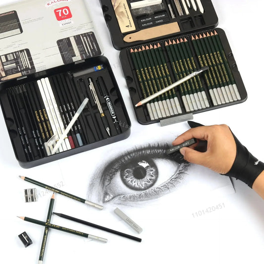 Professional Art Painting Set 70Pieces of Sketch Pencil Set Sketch Tool Set Art Painting Pencil Art Supplies for Painting