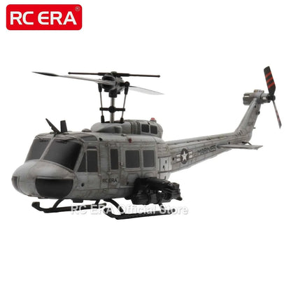 RC ERA Weathered Marine C032 UH1Huey One Click Inverted Flight TOF Optical Flow Gyro Stabilized RC Helicopter for Adults
