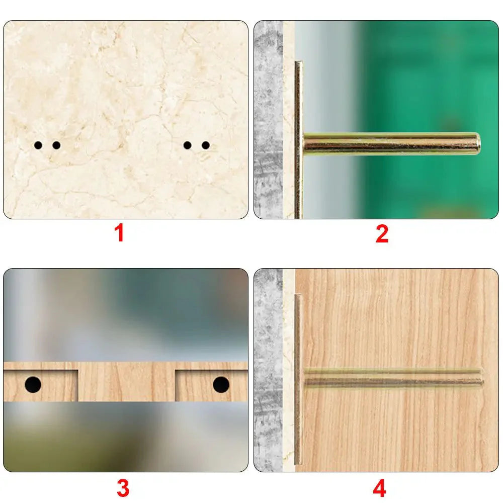 T Shape Metal Shelf Brackets Concealed Brackets Floating Hidden Wall Shelf Supports Screw Mounting Plate High Quality