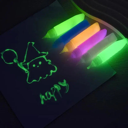 6ml/pc Luminous Pigment Paint Bright Fluorescent Paint Glow In Dark Acrylic Painting Water Color Artwork Party