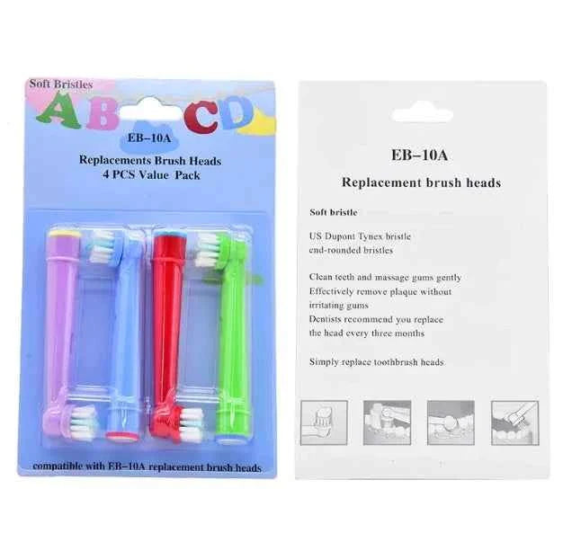 20/16/8/4PCS EB-10A/EB10-X Soft Bristle Kids Toothbrush Head Compatible For Oral b
