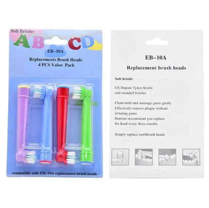 20/16/8/4PCS EB-10A/EB10-X Soft Bristle Kids Toothbrush Head Compatible For Oral b