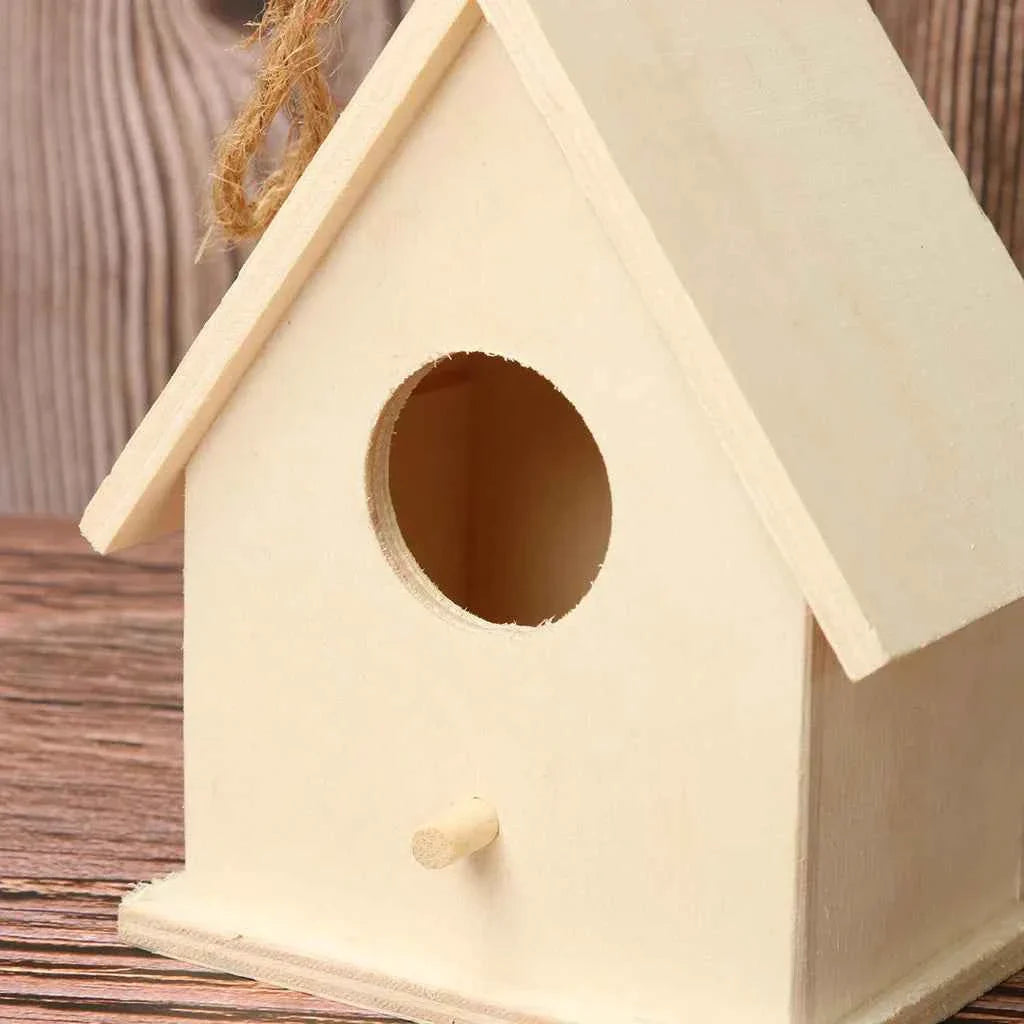 Wooden Birdhouse, Outdoor Garden Hanging Bird Nest, Wall Mounted Bird House, Wooden Hummingbird Box House, Bird Supplies
