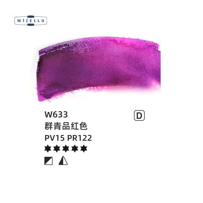Korea MIJELLO tube watercolor artist 15ml watercolor paint mission series art supplies