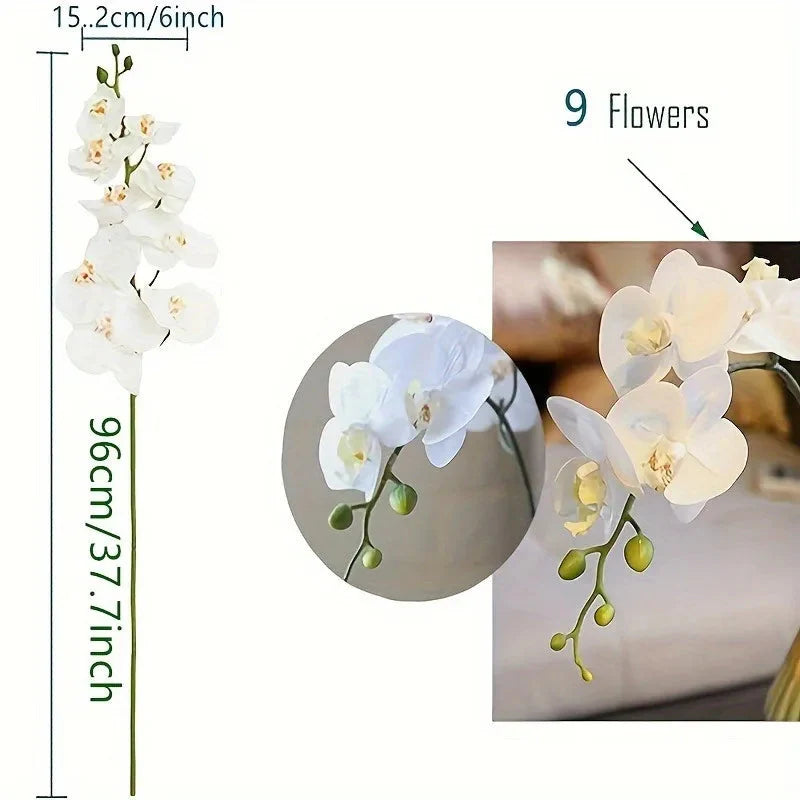 1Pcs Butterfly Orchid Artificial Flowers Orchid Phalaenopsis Fake Flowers Party Home Decor Garden Wedding Decoration Accessories