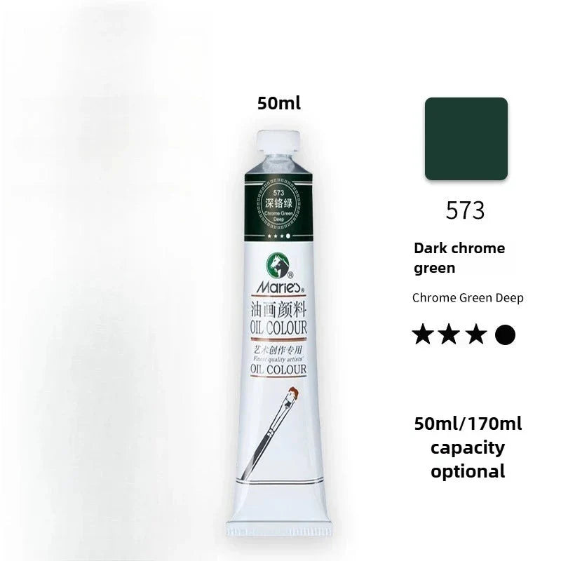 Maries Oil Paint 50ML Oil Painting Art Creation Pigment Large Oil Paint Paint Single Commonly Used 24 Colors