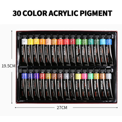30 color acrylic pigment aluminum tube set painting graffiti DIY art paint