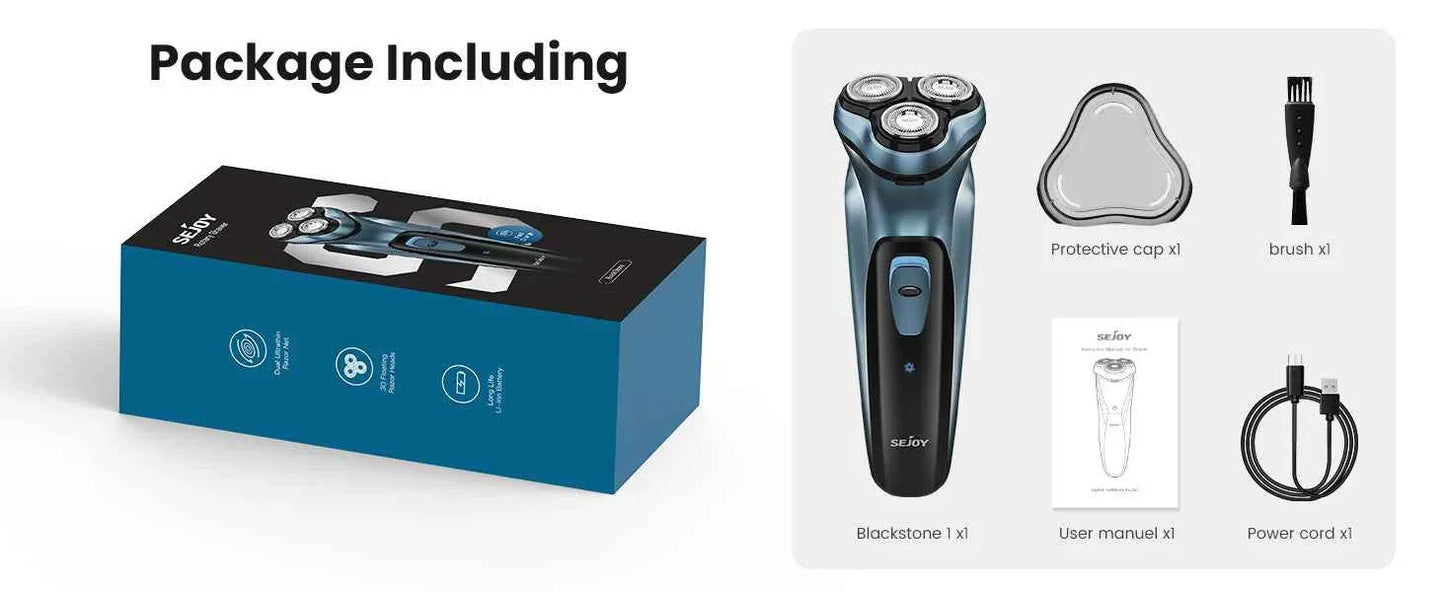 Sejoy Electric Razor for Men Rechargeable Electric Razor Shaving Machines  Mens Electric Shavers,