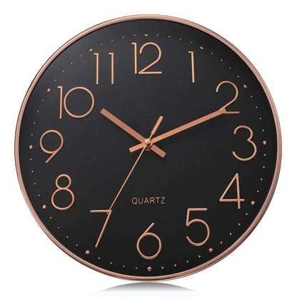 8 Inch Easy To Read Wall Clock Classic Elegant Modern Silent Quartz Clocks for Living Room Bedroom Office Study