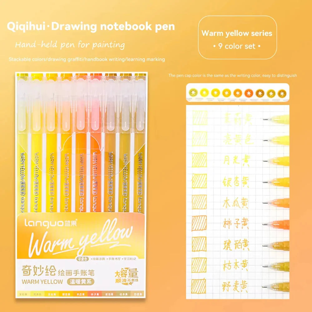 Languo 27-207 Colors Of One Set Drawing Handbook Pens Student DIY Graffiti Multi-Color Gel Pen Writing Marker Stationery
