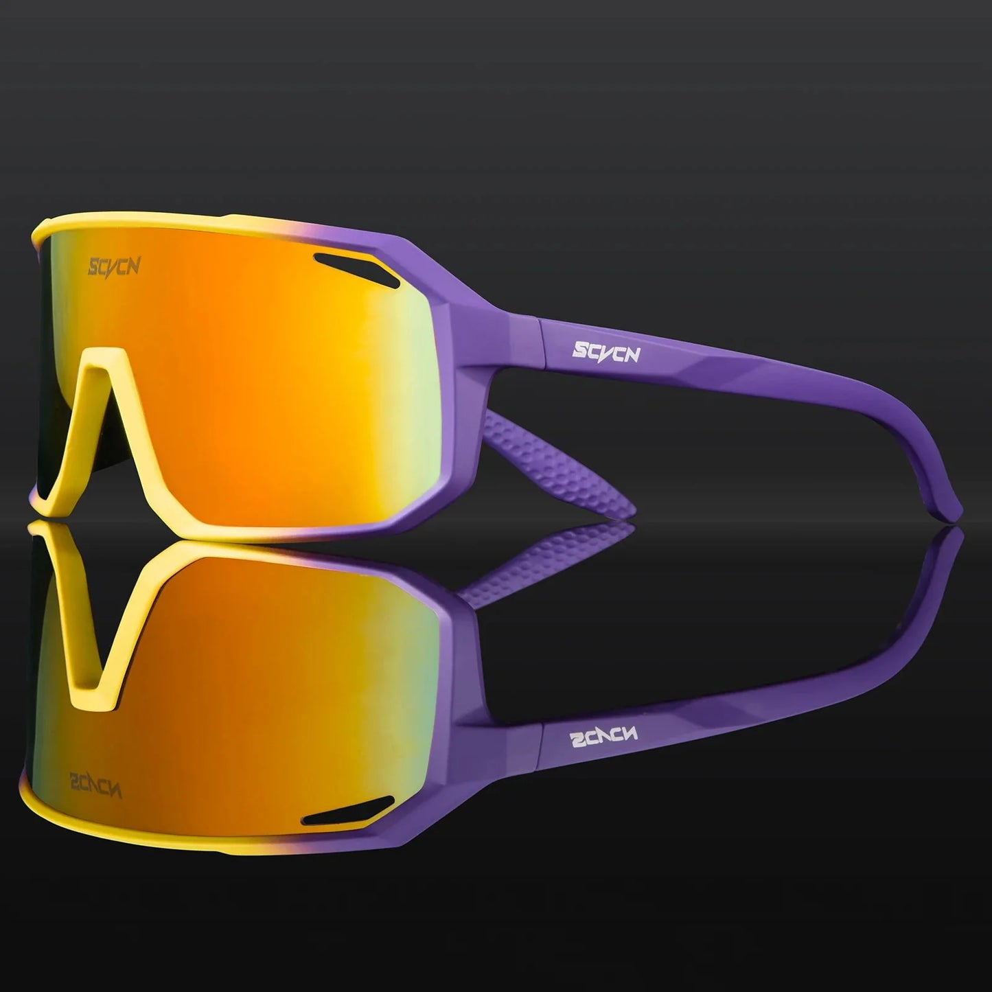 SCVCN Cycling Glasses Bike Mountain Bicycle Hiking Camping Golf UV400 Sunglasses Sport Protection Glasses for Men Women Baseball