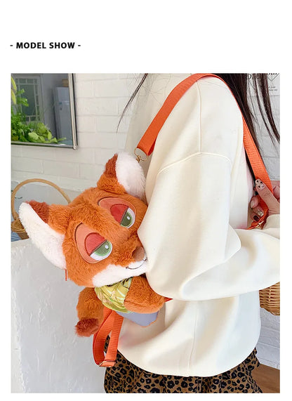 New Zootopia Doll Crossbody Bag Cartoon Judy Hopps Shoulder Bag Holiday Gift Large Capacity Portable Storage Commuter Bag
