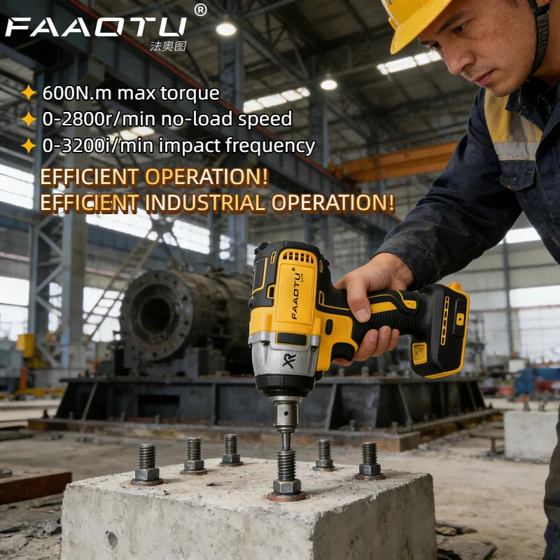 FAAOTU DCF880 2 Cordless Impact Wrench 2300RPM Compact Electric Wrench Recharge Power Tools For Dewalt 20V Battery(no battery)