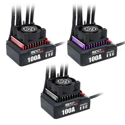 ROCKET-RC 100A ESC Sensored Brushless Electric Speed Controller 2-3S for 1/10 RC Drift Car 380/390/540 Sensored Brushless Motor