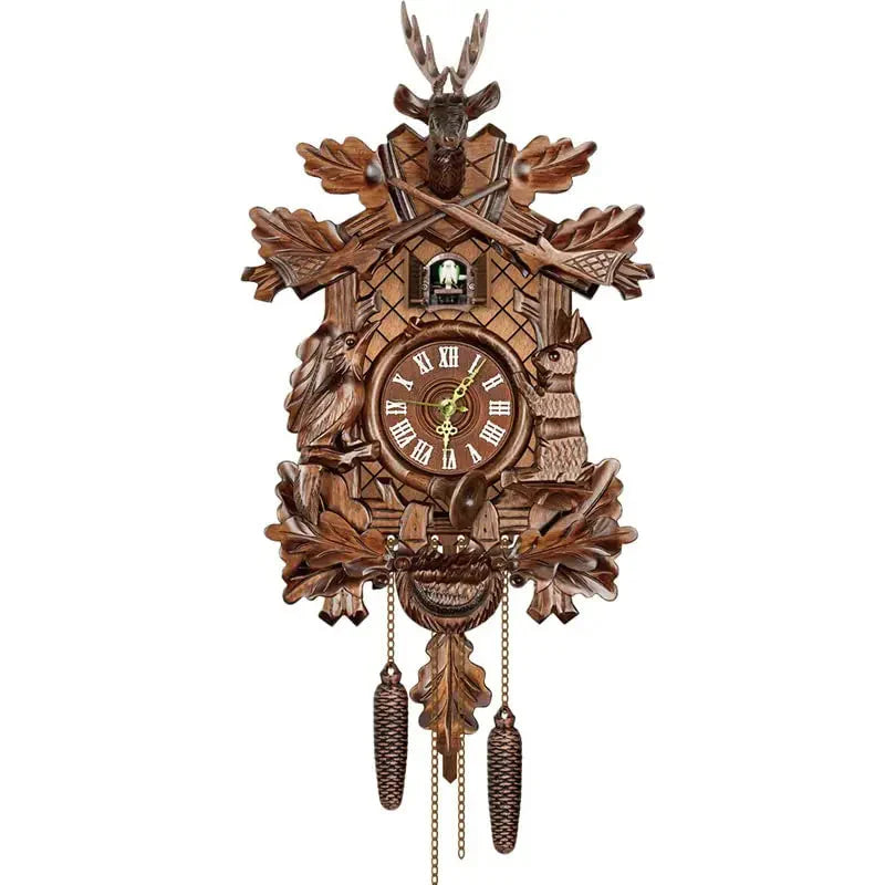 German Traditional Black Forest Wooden Style Cuckoo Clock Handmade