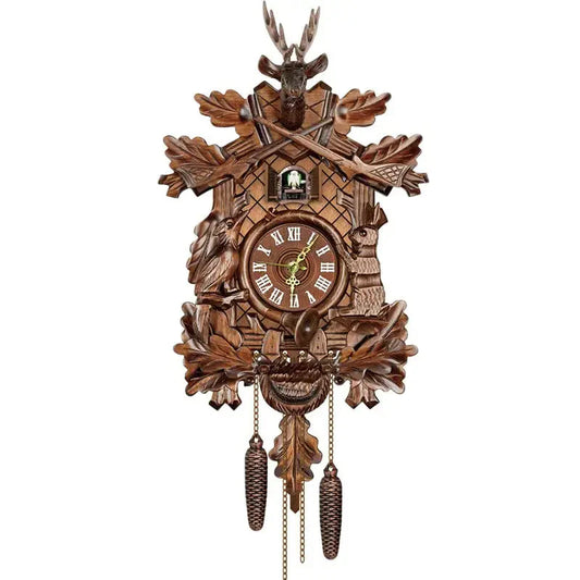 German Traditional Black Forest Wooden Style Cuckoo Clock Handmade