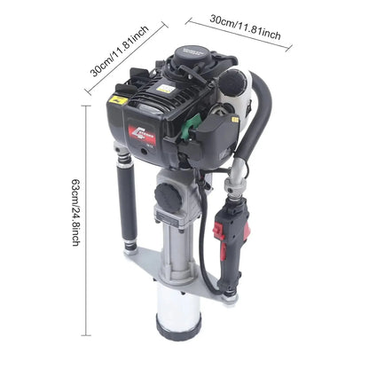 37.7CC 4 Stroke Gas-Powered T Post Driver, Gas Powered Pile Driver with Storage Box, Single Cylinder , Customized