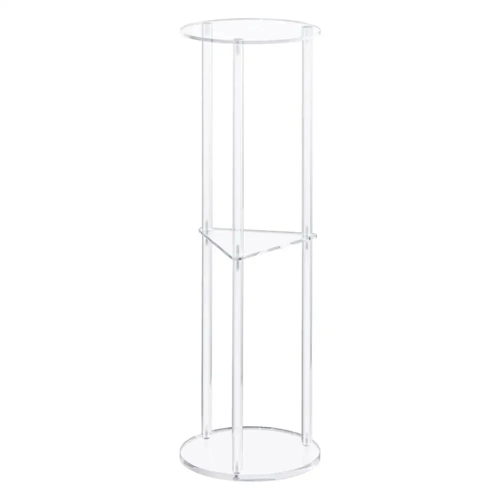 3 Tier Clear Acrylic Side Table Small Drink Side Table Small Space Round Furniture NightStand for Home Balcony Bathroom Sofa