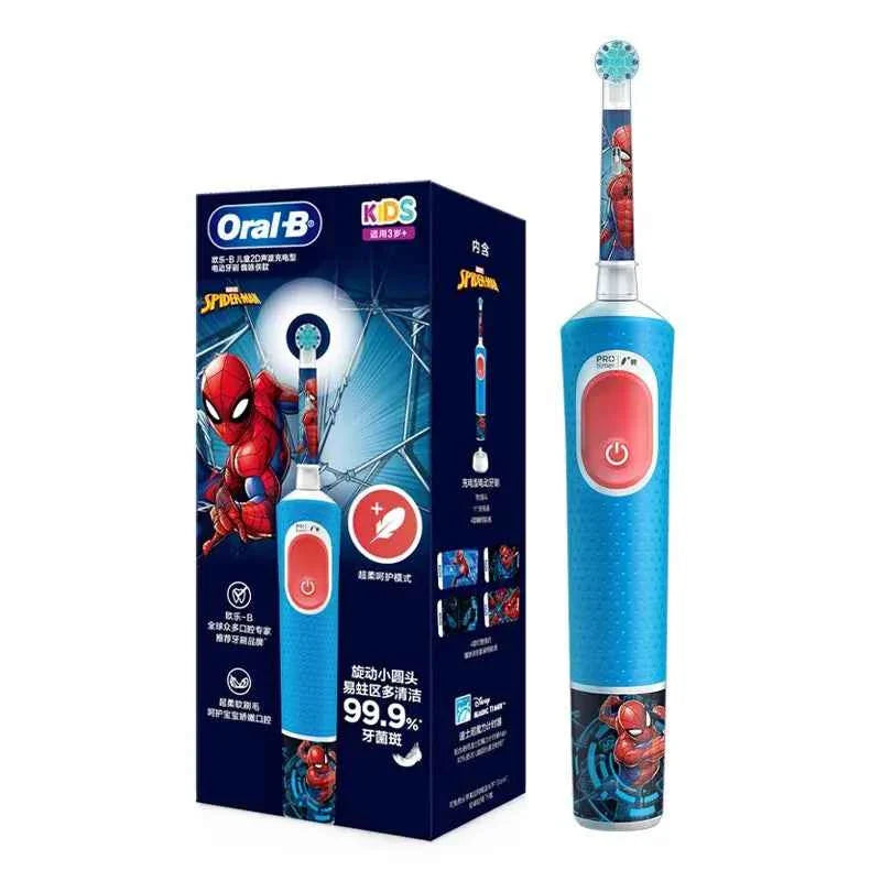 Oral-B Kids Electric Toothbrush Oral B D103 Marvel's Spiderman Frozen , Soft toothbrush bristles for Kids 3+
