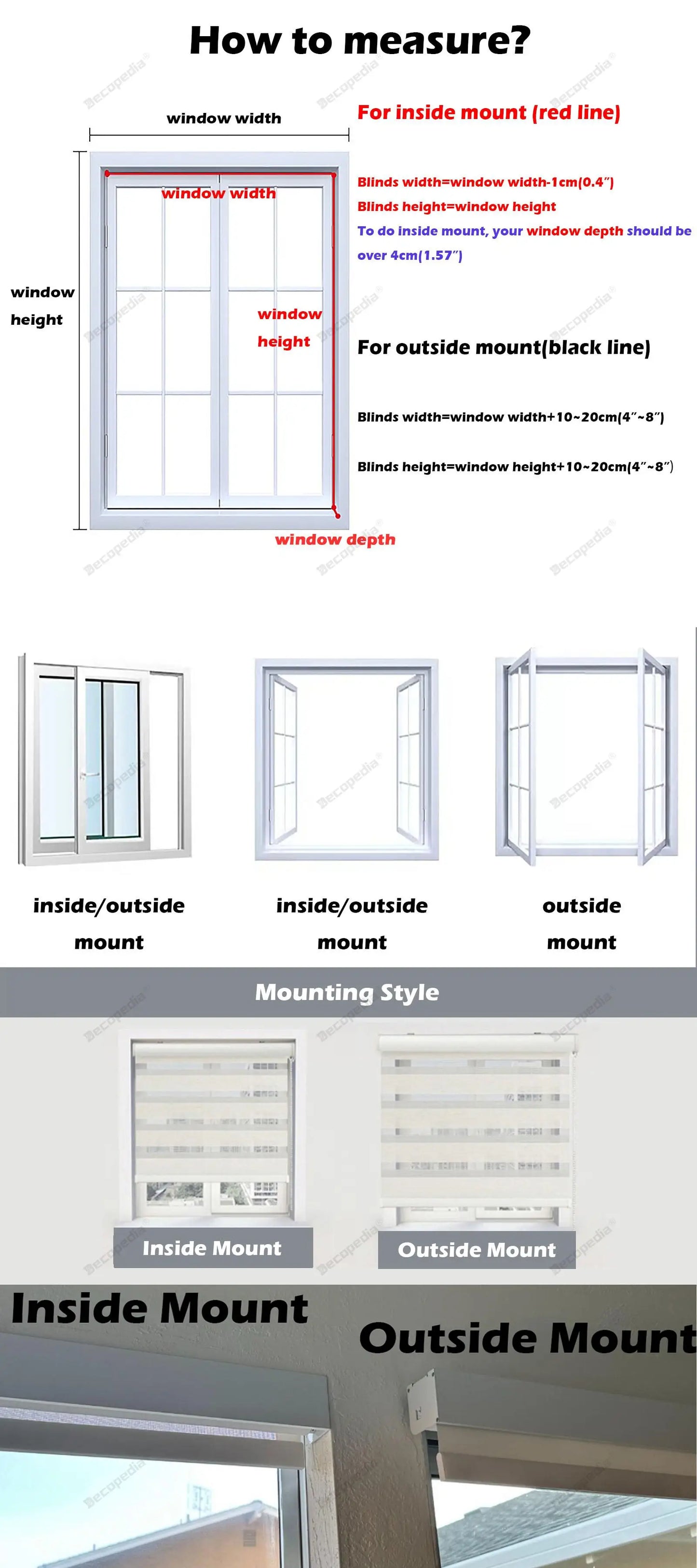 Decopedia Custom Made Zebra Blinds for Windows Motorized Roller Blinds Blackout Day and Night Window Blinds for Sliding Door