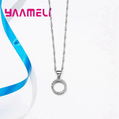 925 Sterling Silver Jewelry Set Necklace And Earrings For Women Party Wedding Engagement Accessories