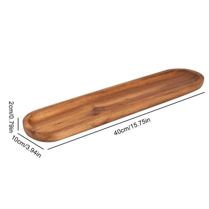 Wooden Platters Long Tray Walnut Bowl/tray Dessert Plate Snack Dried Fruit Plate Oval Tea Tray Fruit Snacks Food Storage Tray