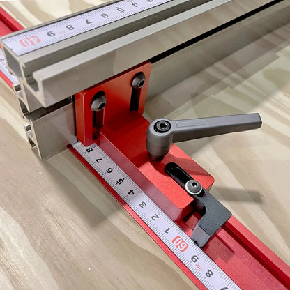 Router Table Fence Aluminum Multi T-Track Table Saw Profile Fence Woodworking T-Slot Miter Track Connector and Fence Stoppe