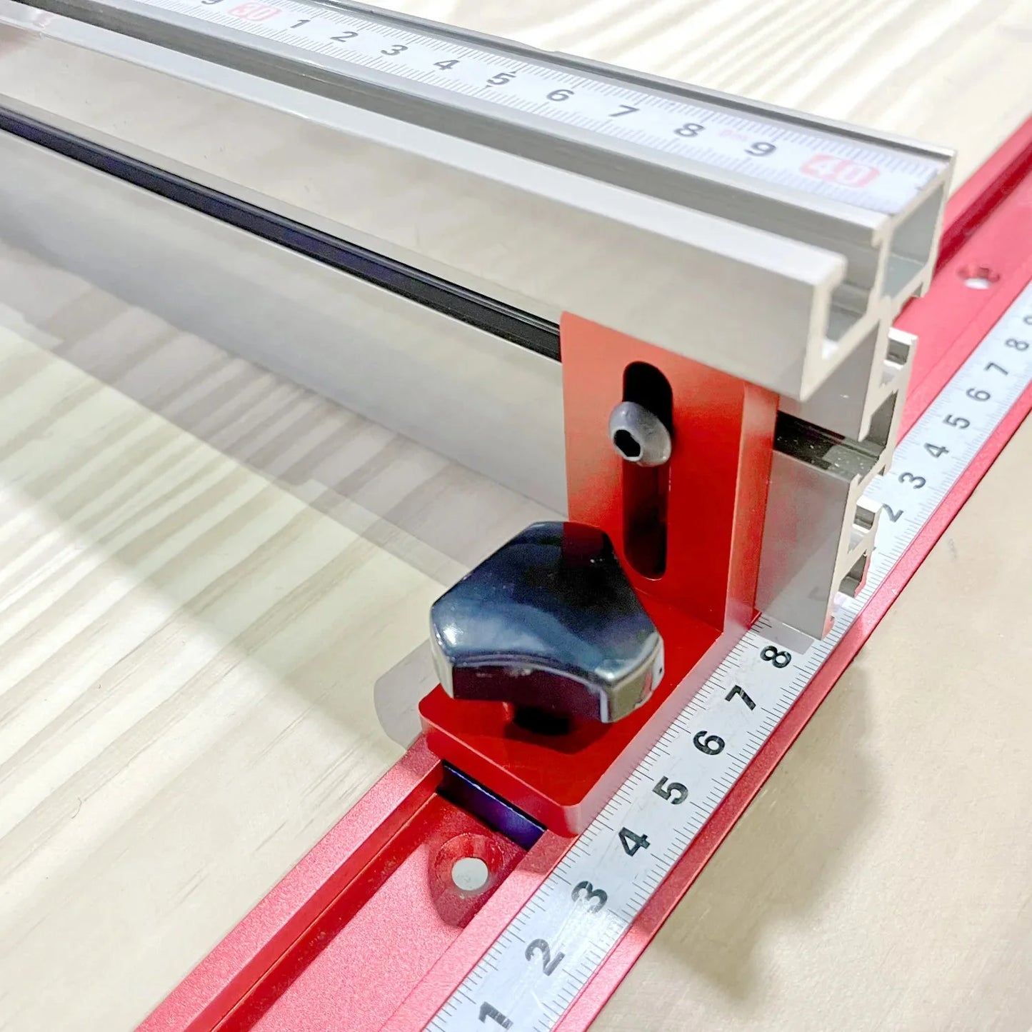 Router Table Fence Aluminum Multi T-Track Table Saw Profile Fence Woodworking T-Slot Miter Track Connector and Fence Stoppe