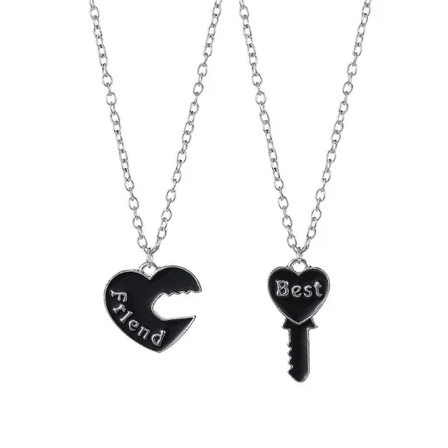 New Best Friends Necklace For Women Girls Broken Heart Puzzle Musical Note Pendant Necklaces BFF Friendship Forever Jewelry Gift