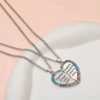 Best Friends Necklace Together forever Never Apart Maybe In Distance But Never In Heart