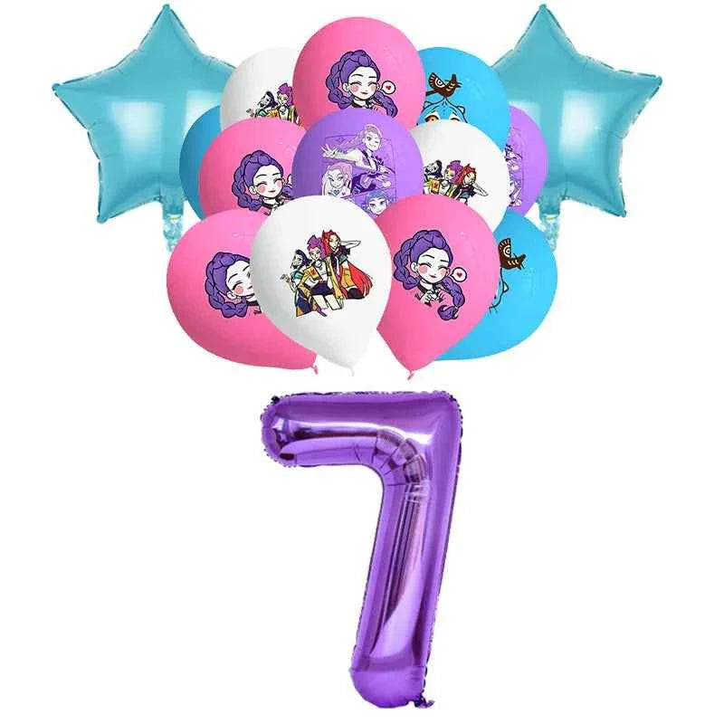 K-Pop Demon Hunters Birthday Decorations Girls Birthday Party Tableware Balloons Set Cup Plates Girls Favor Kpop Warriors Supply
