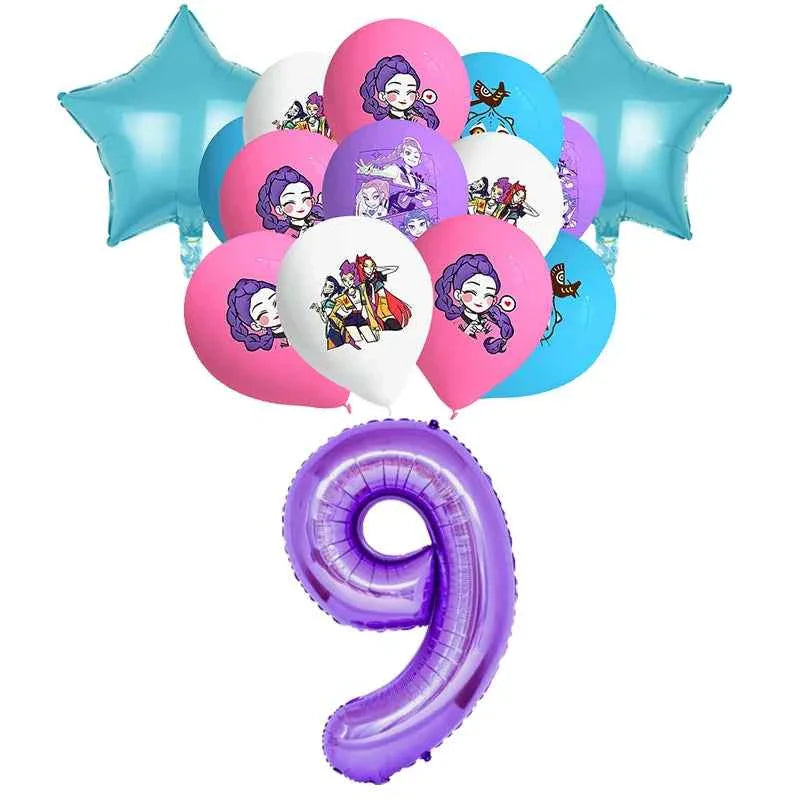K-Pop Demon Hunters Birthday Decorations Girls Birthday Party Tableware Balloons Set Cup Plates Girls Favor Kpop Warriors Supply