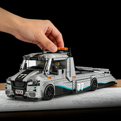 672Pcs Modified Trailer Building Blocks MOC Car Transporter Flatbed Tow Truck Vehicle Recovery Hauler Boys Festival Party Gifts