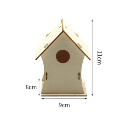 Easy To Assemble Wooden Bird Nest Hous DIY Natural Aesthetic Hanging Birdhouse Decoration Hummingbird Cages Outdoor