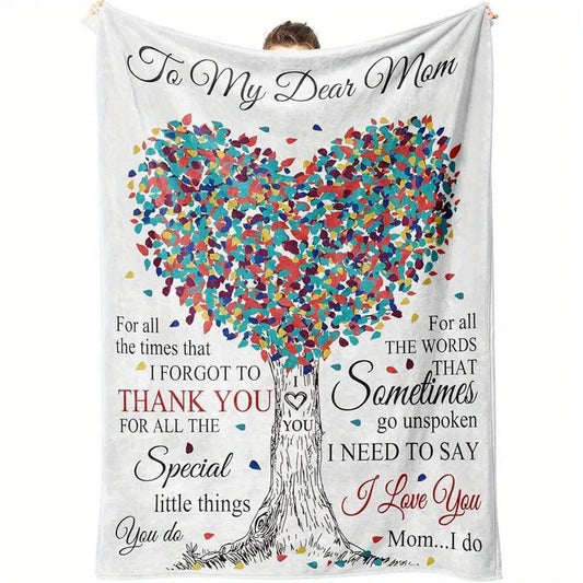 [Soft Flannel Mom Blanket] Super Soft Flannel Throw Blanket - Gifts for Mom from Daughter Son - Mom Birthday Gifts