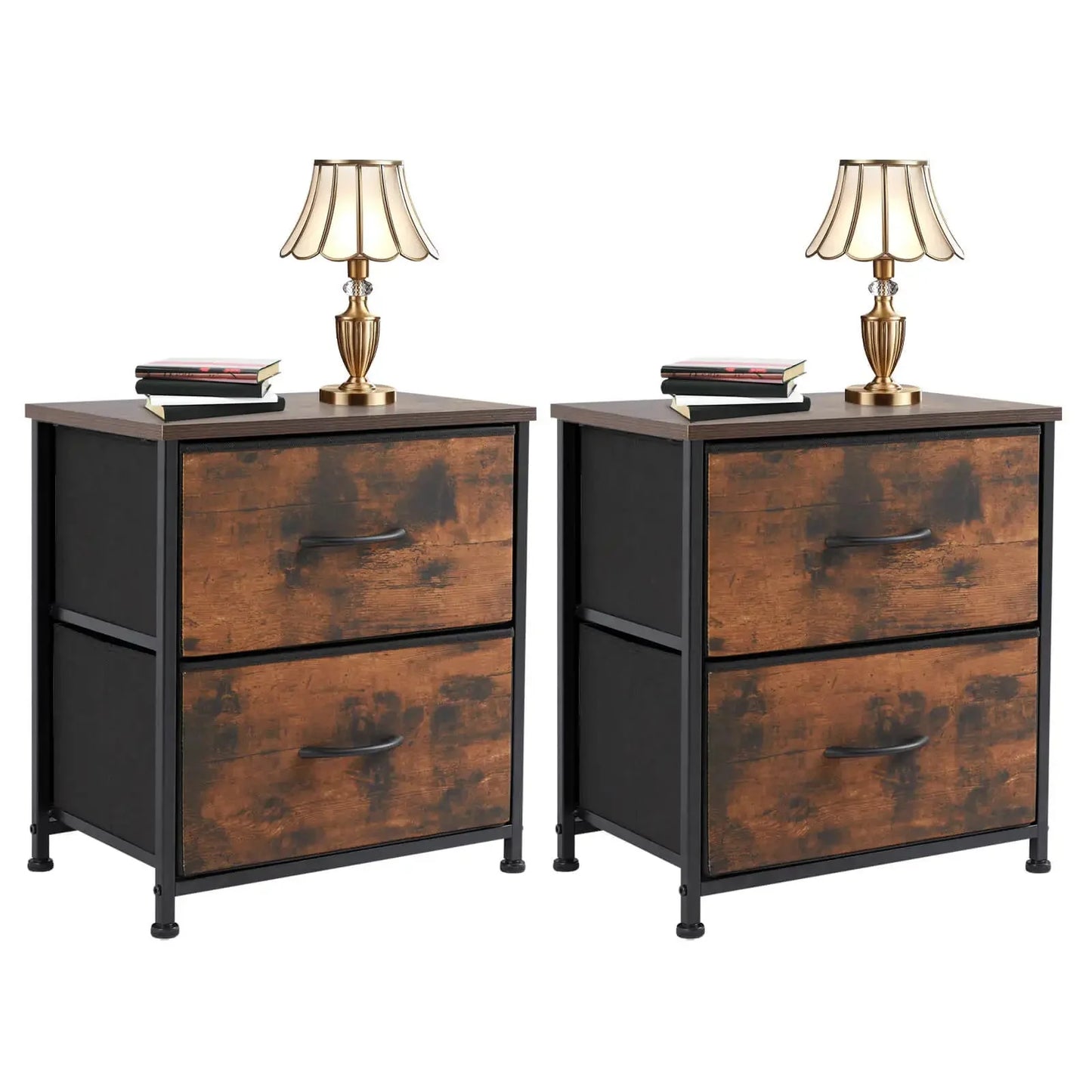 Dresser for Bedroom Storage Drawers, Fabric Storage Tower with 2/4/5/6/7/8/9/10 Drawers Sturdy Metal Frame