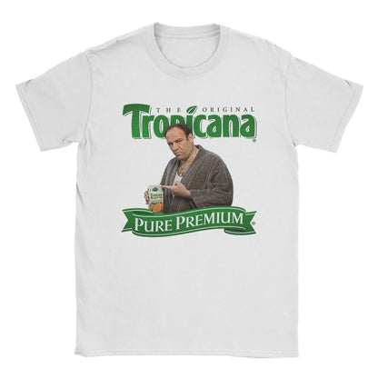 The Sopranos T-Shirts for Men  Novelty Pure Cotton Tees Round Neck Short Sleeve T Shirts Unique Clothing