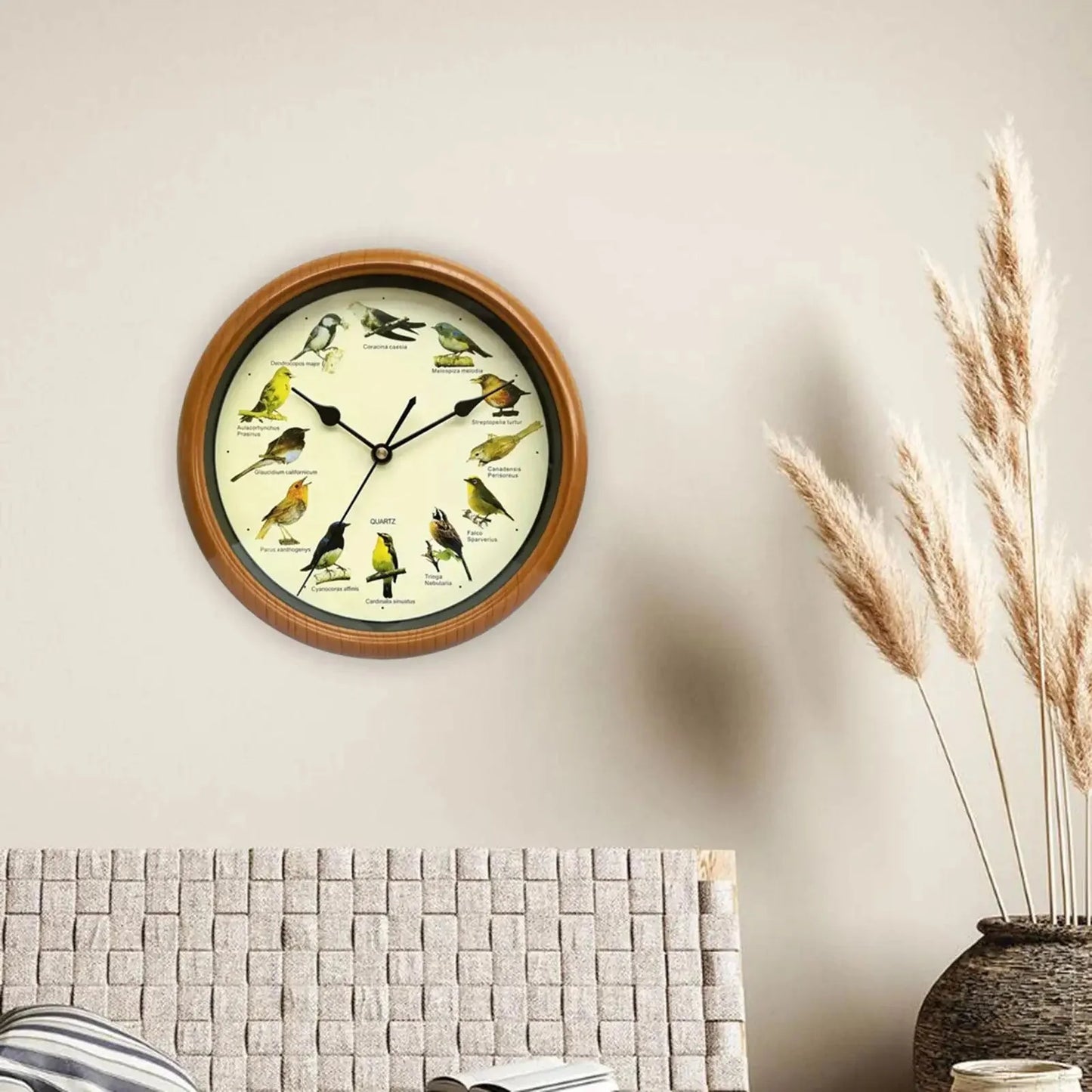 Wall Hanging Clock Decor Singing Bird Wall Clock Bird Clock With Sound Hanging Clock Decor for Kitchen Walls Shelf Decoration