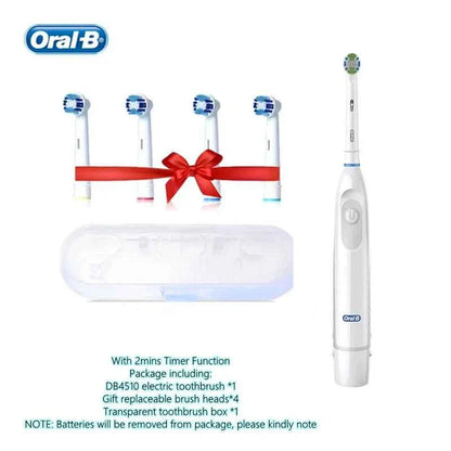 Original Oral B Electric Toothbrush Waterproof Battery Powered Tooth Brushes for Kid Adult Oral Health with Gift Head Travel Box