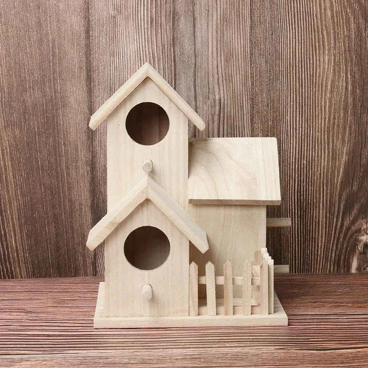 Cage Garden Wooden Bird Outdoor Hanging Bird Nest Birdhouse Accessories Box Garden Pet Yard Cages Bird Decoration Creativity