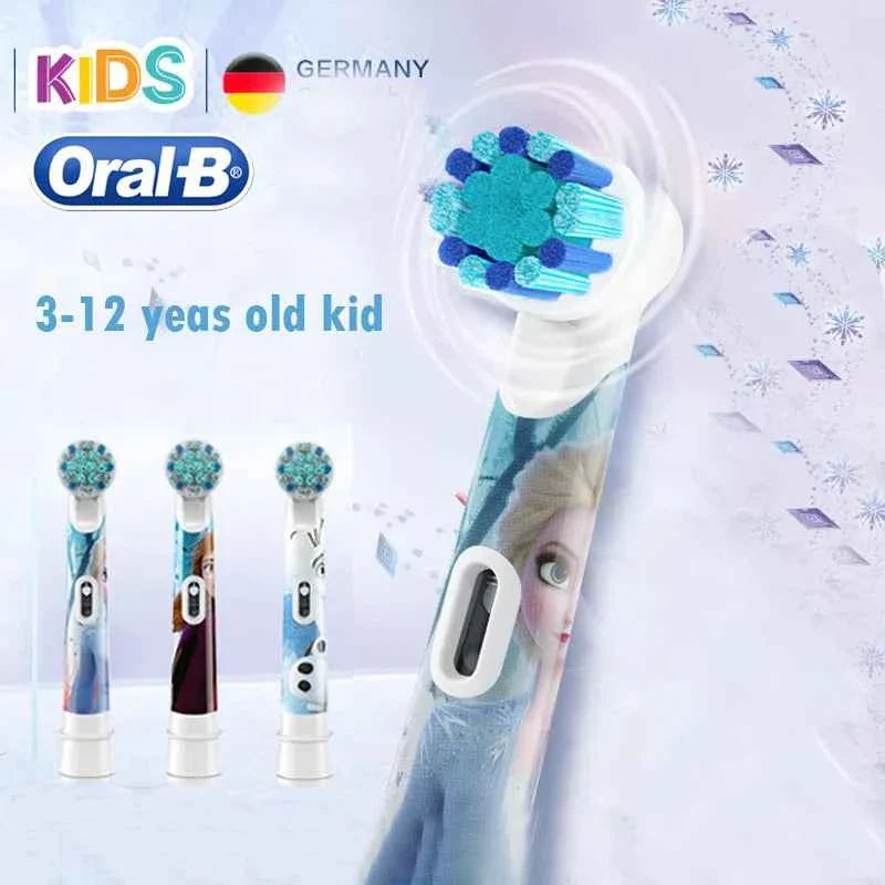 Oral B Children Electric Toothbrush Heads Frozen Utral Soft Tooth Brush Heads Round Brush Heads 2/3/4 hedas for 3-12 years old