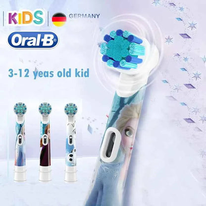Oral B Children Electric Toothbrush Heads Frozen Utral Soft Tooth Brush Heads Round Brush Heads 2/3/4 hedas for 3-12 years old