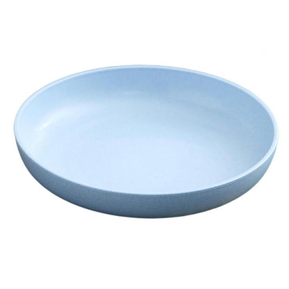 Wheat Fiber Plate Microwave Plastic Plates Dinner Plate BPA Free Food Grade Round Shape Food Dish Fruit Salad Dish Kitchen Plate