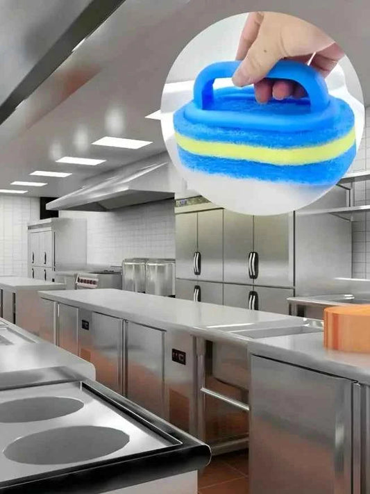 Cleaning sponge for bathroom, tile and glass stain removal - wiping brush commercial cleaning service/store