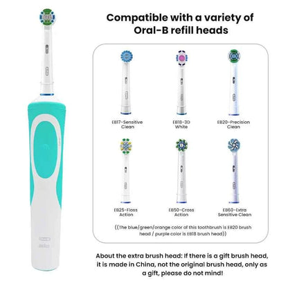 Oral-B D12 S-20 Electric Toothbrush Adult Toothbrush For Plaque Removal Soft Bristled Soft Cleaning Rechargeable 2-Minute Timer