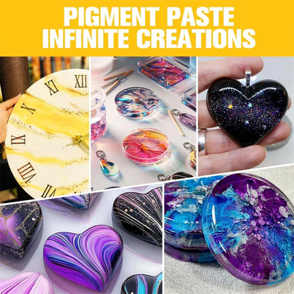 6 Colors Acrylic Paint 50ml/Bottle Satin Finsh Quick Dry Non Toxic Epoxy Resin Pigment Paste For Graffiti Resina Art Painting