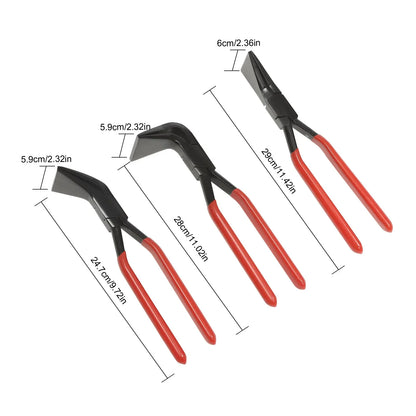 3PCS Bending Pliers Straight/45°/90° Pliers Kit Metal Bending Roofing Tool Sheet Metal Fabrication Tool for Utomotive Repair DIY
